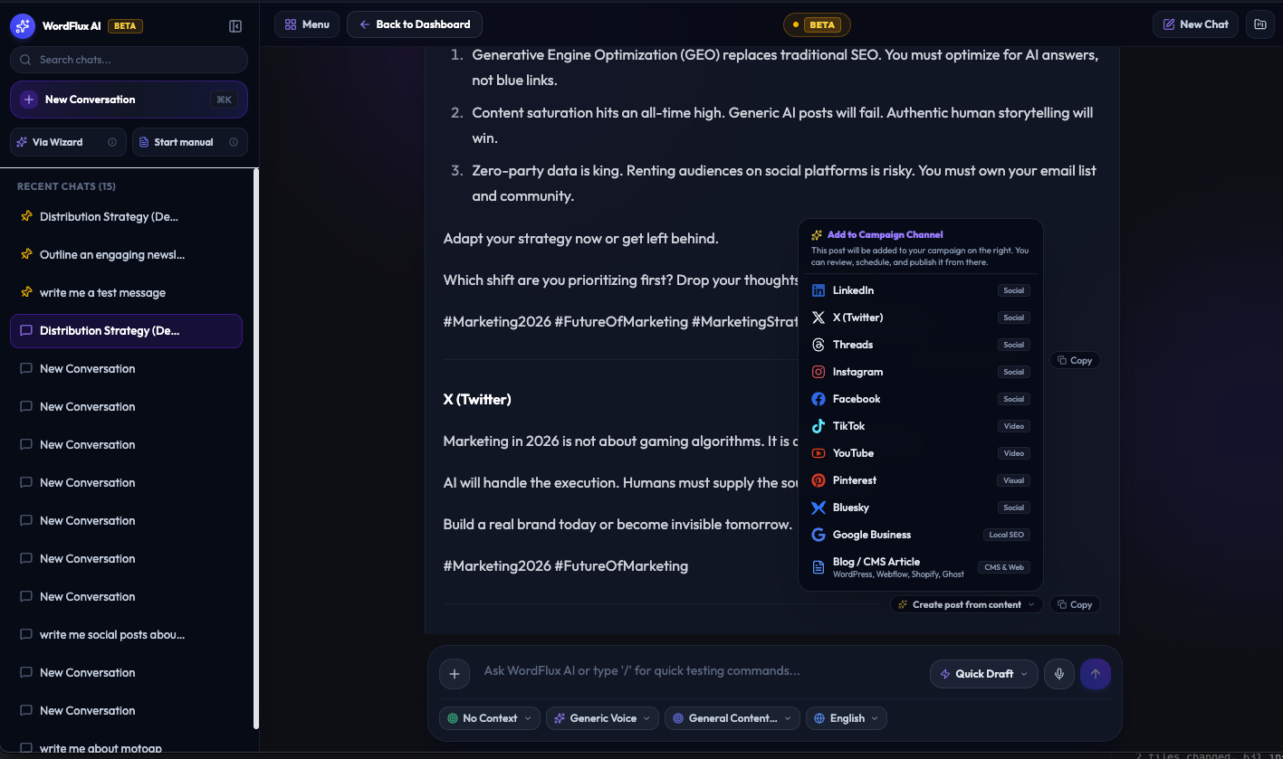 WordFlux Chat AI (Coming Soon)