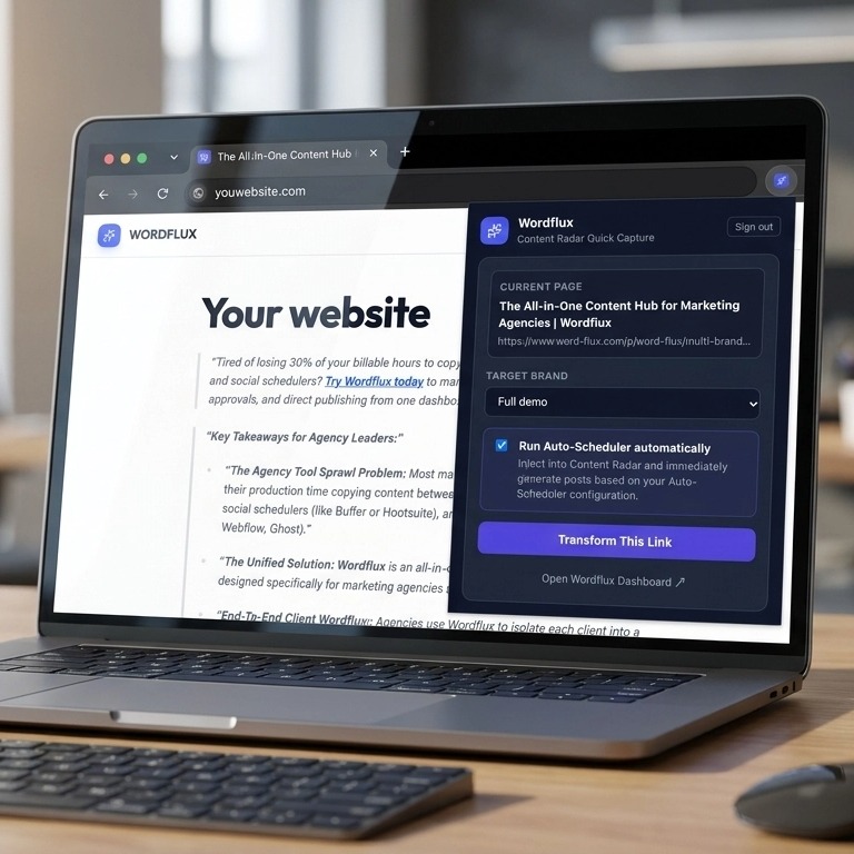 Coming Soon: 1-Click Site to Social Chrome Plugin | Wordflux